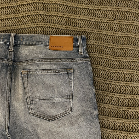 Men’s PACSUN 32w x 32l Skinny/Stacked Jeans in blue/indigo - Picture 4 of 8